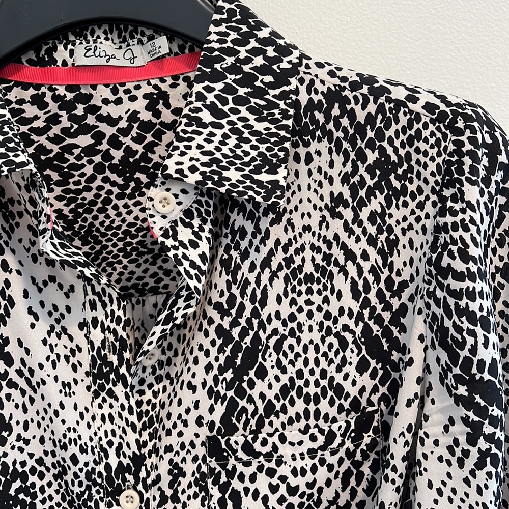 Eliza J Python Shirt Dress 12